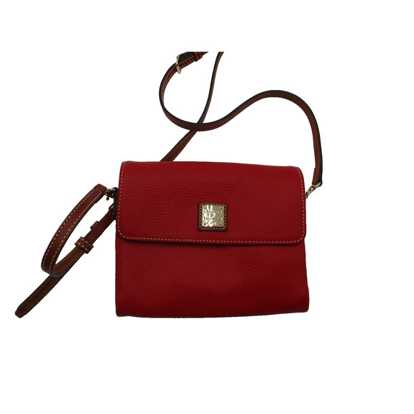 Dooney & Bourke Pebble Leather Crossbody Bag Red with Strap – Preowned Excellent - Picture 1 of 9
